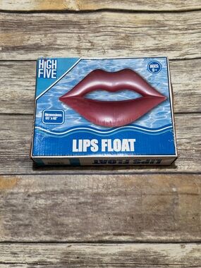 High Five Purple Lips Pool Float 65" X 48" for Age 9+